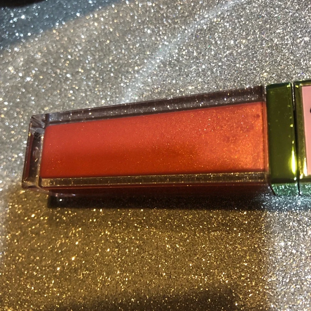 BNIB! Too Faced Juicy Fruits Watermelon Candy Finish Lip Gloss in Bump & Rind 🍉